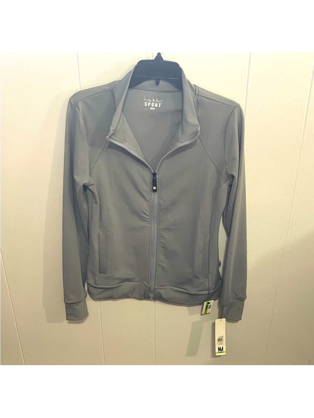 Women's Gray Full-Zip Jacket Nicole miller size medium